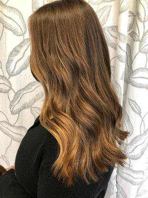 Golden balayage