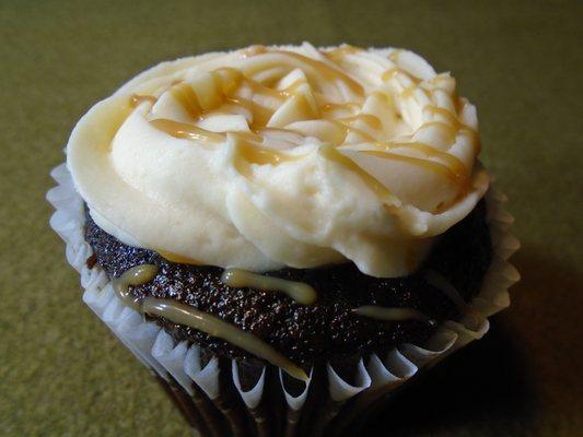 Chocolate muffin, close-up.