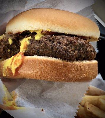 This honkin' big burger could have been a pound of meat.