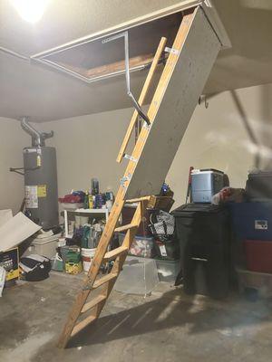 Daniel from AC Rescue went up to the attic to unplugged my unit, left the ladder pulled out and left.