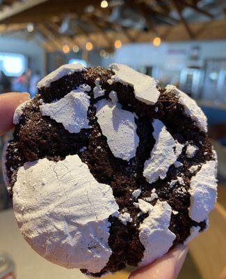 Delicious chocolate crinkle cookie