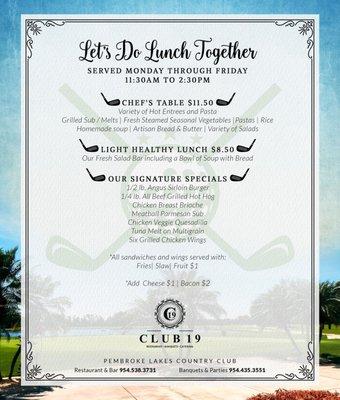 Lunch Menu