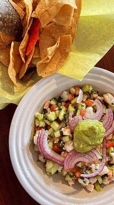 Large order of Shrimp Ceviche