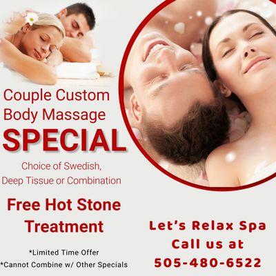 Couple Custom Body Massage Special