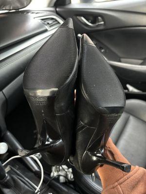 Resoled heeled boots