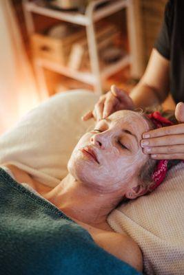 get a facial with your massage. It relaxes you and feels refreshed.