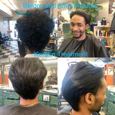 Our Deluxe KeratinTreatment Before and after pictures