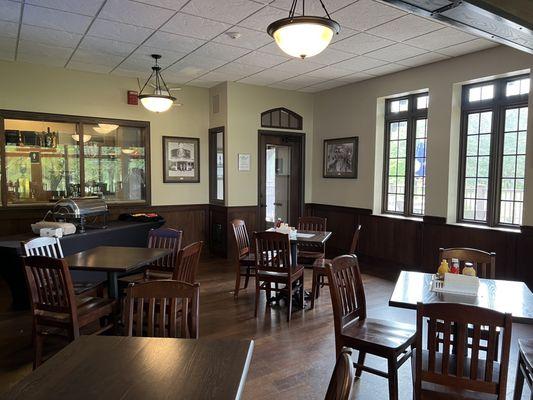 On site Antler's pub style tables and high toppers.