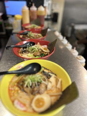 Spicy miso ramen and Yoko San tonkotsu ramen