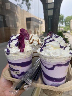 Ube milkshakes   Ig: asjbernardino