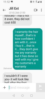 I warranty all of my extension services