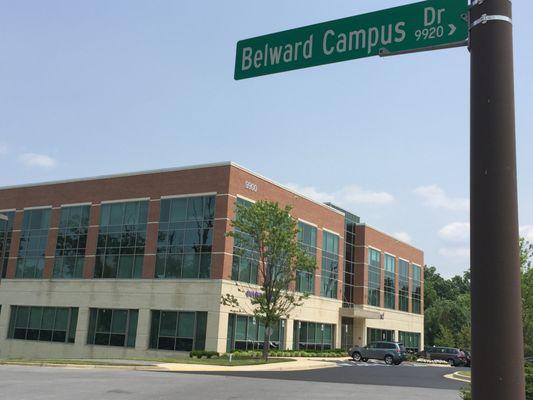 Our building (9901) is on the LEFT at the end of Belward Campus Drive.