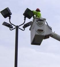 Bucket truck services for all your outdoor lighting maintenance needs