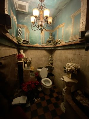 Gorgeous women's bathroom, just as much detail as the restaurant.