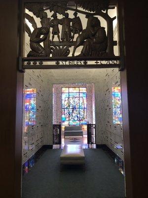 Another gorgeous view of the light shining into the mausoleum.