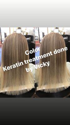 Color-keratin done by Vicky