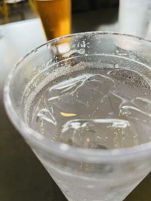 Can you see the soap scum on the inside rim of my water glass? Kinda gross...