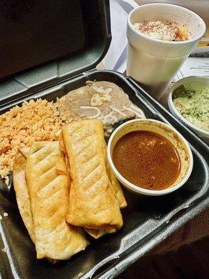 Birria-changa and Esquites