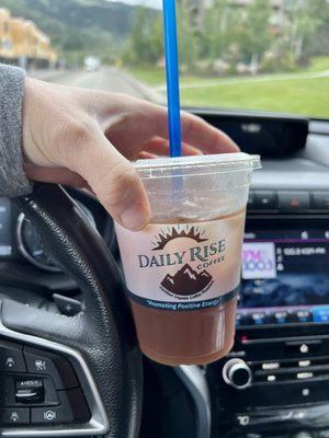 Daily Rise was a pop up and is located locally in The Market. They had bags of coffee for sale, or cups of coffee or tea.