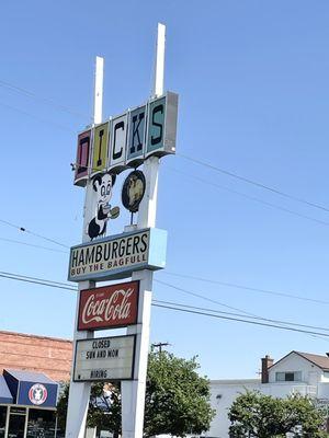 Sign out front