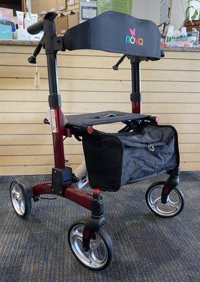 Monarch 4 Wheel Walker.....  Weight Cap:  300 lbs. .....  Weighs: 17.75 lbs. .....  User:  5'4" - 6'1".....