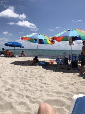 Private beach behind the condo