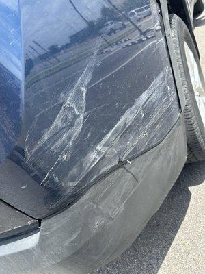 Damage to car!