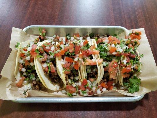 Carne asada street tacos