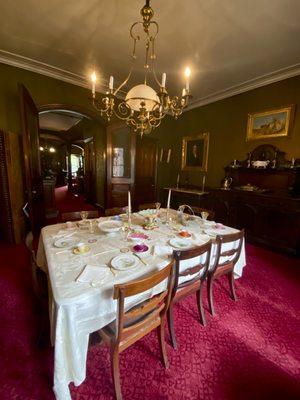 The Dining Room at the Gibson House Museum