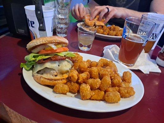 Chipotle Burger & tots!