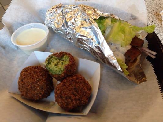 Lamb gyro and some felafel