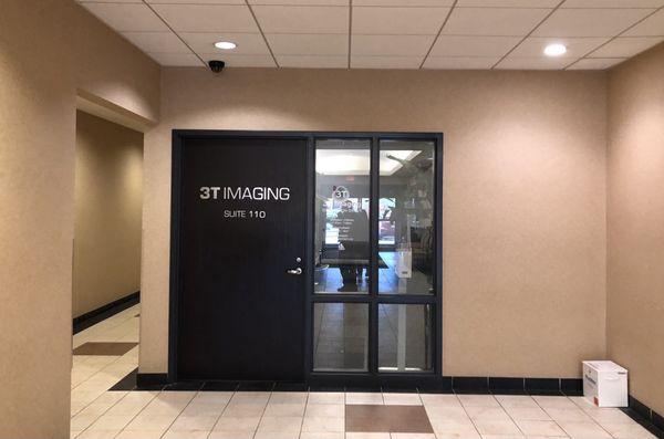 Facility's entrance from the Waukegan Road front entrance of the big IBJI building.