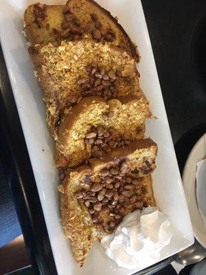 The French toast!!Candied walnuts and captain crunch on top OH MY! I had mine without bacon but I'm sure it's amazing with  only $5.99