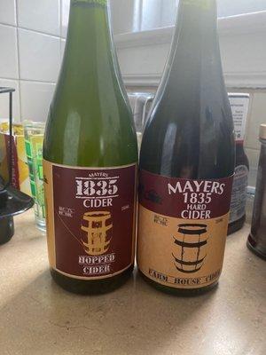 Hopped cider and farmhouse cider