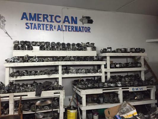 Many in stock. Can rebuild almost any alternator or starter.