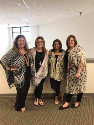 Kimono day :) Chrissi, Melissa, Dr. Mathew and Joanne