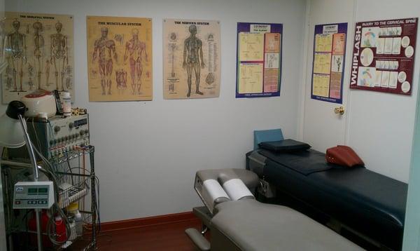 Chiropractic treatment room