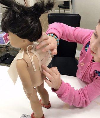 Me & Myself - Draping on American girl doll