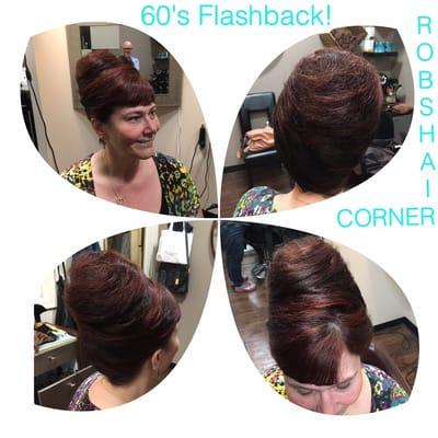 Retro beehive hair