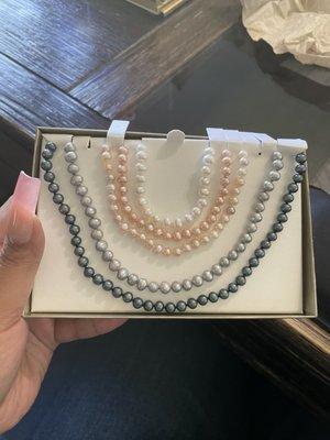 Pearl necklaces