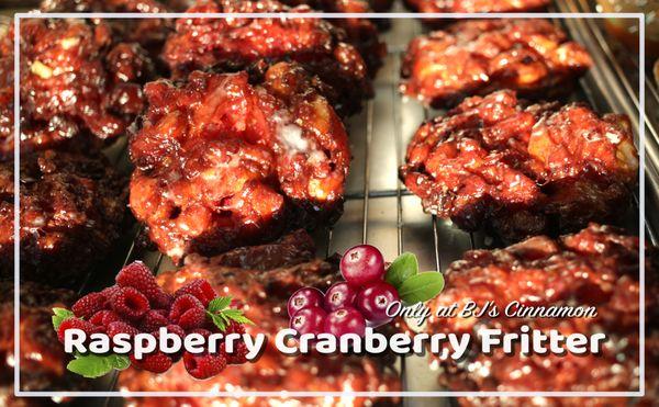 The November bite of Raspberry Cranberry Fritter - the perfect crunch with the sweet taste and warm feeling in your mouth.