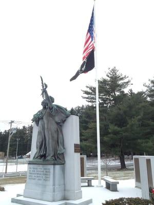 Veterans memorial on the park