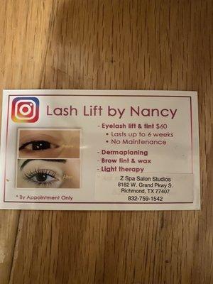 Lash Lift and Tint