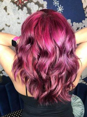 Look at this amazing color job! She took me from a dark, dark brown/red to this beautiful color for spring!