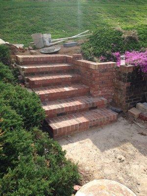 New Brick steps & walkways