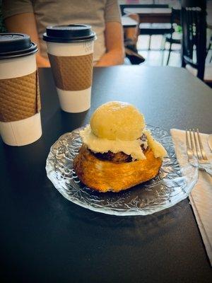 Cinnamon Roll - YES, that is frosting on top!