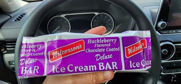 Huckleberry ice cream bar