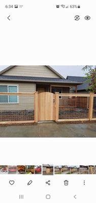 Kennel Style Fence with Cedar Gate