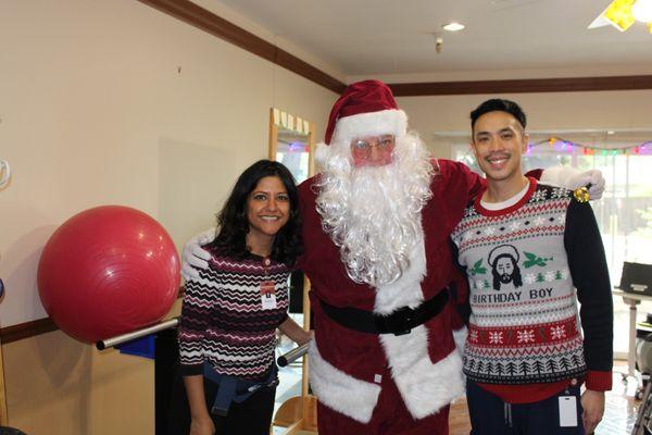 Santa Claus with Therapy Staff