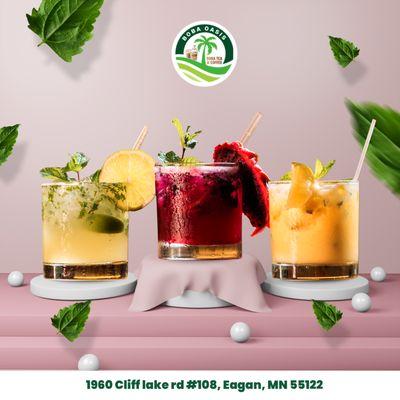 Dive into a refreshing world of flavors with our delicious fruit teas! Perfect for a sweet escape.